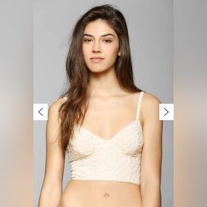 Pins & Needles Ivory Lace Bralette Cami bustier top |cottagecore lace crop top